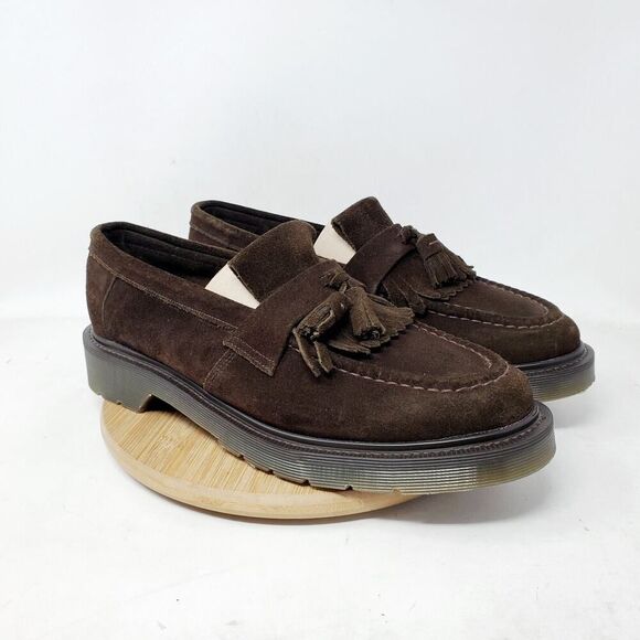 Loake Loafer Men 9 E Brighton Brown Suede Fringe Tassel Chunky Sole Shoe England - Picture 7 of 14